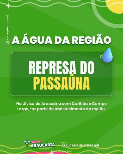 Parte da água de Curitiba e região vem da Represa do Passaúna.