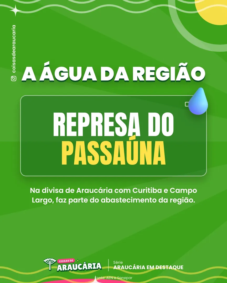 Parte da água de Curitiba e região vem da Represa do Passaúna.