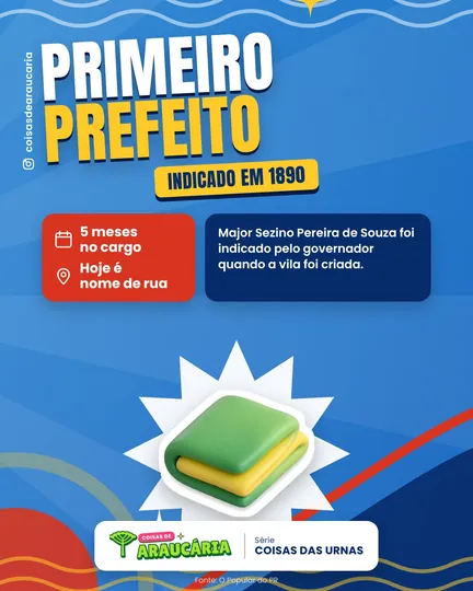 O primeiro prefeito de Araucária não foi eleito.